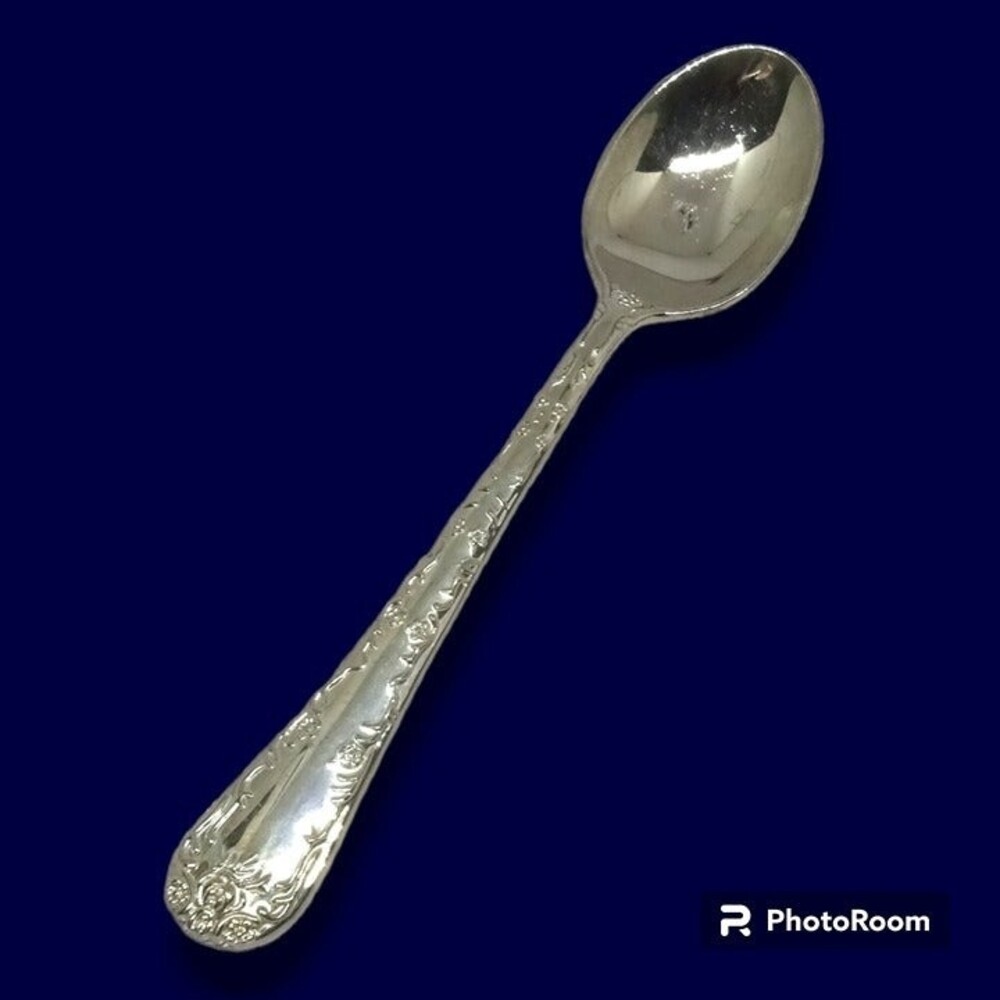 International Silver-WM Rogers & Sons Enchanted Teaspoons-Silver Plate-Floral